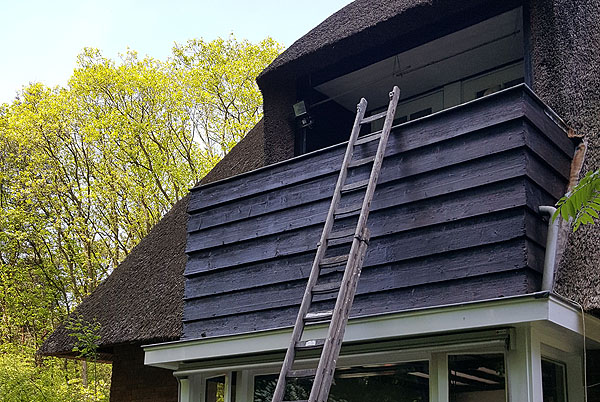 Gelders landhuis, geschilderd door Van Reemst in Bennekom